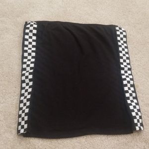 Black & White Checkerboard Tube Top